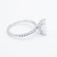 2.01 CT Elongated Shaped Moissanite Hidden Halo Engagement Ring - crownmoissanite