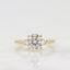 1.80 CT Round Shaped Moissanite Three Stones Engagement Ring - crownmoissanite