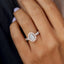 1.50 CT Round Moissanite Halo & Pave Engagement Ring
