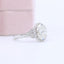 1.33 CT Oval Cut Halo Moissanite Engagement Ring - crownmoissanite