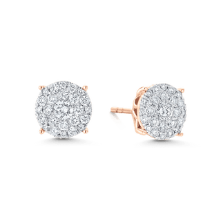 5.0 TCW Round Moissanite Diamond Stud Earrings - crownmoissanite