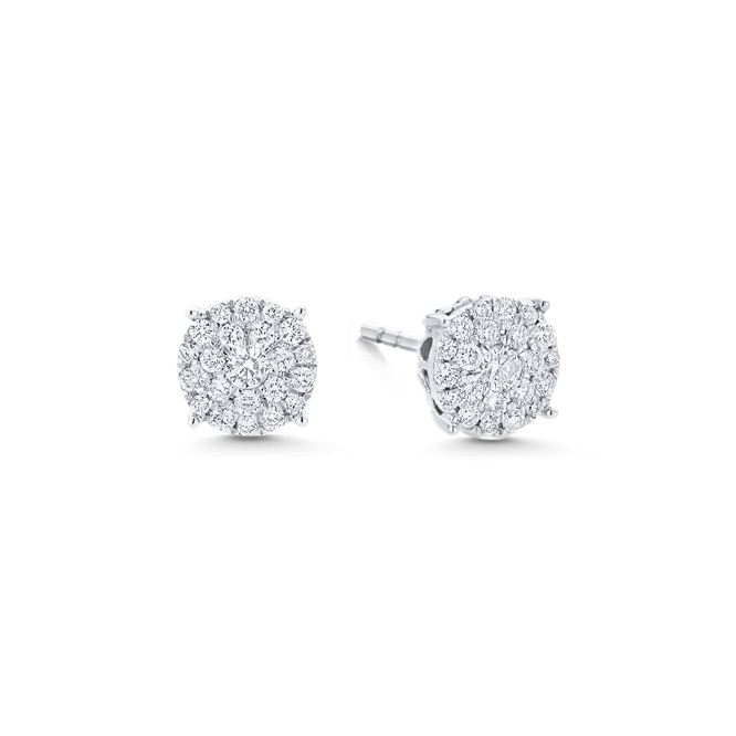 2.0 TCW Round Moissanite Diamond Studs Earrings - crownmoissanite