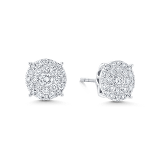 5.0 TCW Round Moissanite Diamond Stud Earrings - crownmoissanite