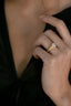 1.10 CT Oval cut Bezel Setting Moissanite Engagement Ring