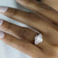 1.33 CT Oval Shaped Moissanite Halo Engagement Ring - crownmoissanite