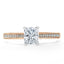 0.75 CT Radiant Shapes Moissanite Solitaire Engagement Ring - crownmoissanite