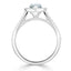1.52 CT Pear Shaped Moissanite Halo Engagement Ring - crownmoissanite