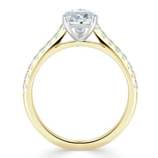 1.33 CT Pear Shaped Moissanite Solitaire Engagement Ring - crownmoissanite