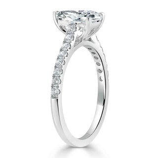 1.33 CT Pear Shaped Moissanite Solitaire Engagement Ring - crownmoissanite