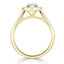 1.52 CT Pear Shaped Moissanite Halo Engagement Ring - crownmoissanite