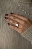 3.0 CT Emerald Shaped Moissanite Solitaire Engagement Ring