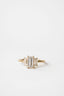 0.75 CT Baguette Cut Three Stone Moissanite Engagement Ring