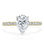 1.33 CT Pear Shaped Moissanite Solitaire Engagement Ring - crownmoissanite