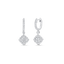 0.58 TCW Round Moissanite Diamond Drop Huggie Earrings - crownmoissanite