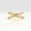 0.51 TCW Round Cut Criss Cross Moissanite Wedding Band - crownmoissanite