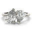 2.50 CT Pear Cut Moissanite Two Stone Engagement Ring