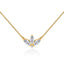 0.32 TCW Round & Marquise Moissanite Diamond Petal Style Necklace - crownmoissanite