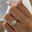 1.0 CT Round Shaped Moissanite Cluster Engagement Ring - crownmoissanite