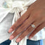 1.0 CT Round Shaped Moissanite Cluster Engagement Ring - crownmoissanite