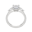 2.10 CT Oval Shaped Moissanite Three Stones Engagement Ring - crownmoissanite