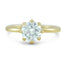 1.0 CT Round Hidden Halo Style Moissanite Engagement Ring