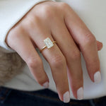 2.0 CT Emerald Cut Solitaire Style Moissanite Engagement Ring - crownmoissanite