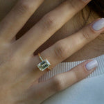 2.0 CT Emerald Cut Solitaire Style Moissanite Engagement Ring - crownmoissanite