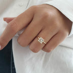 1.35 CT Princess Cut Solitaire Moissanite Engagement Ring - crownmoissanite