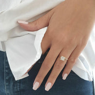 1.35 CT Princess Cut Solitaire Moissanite Engagement Ring - crownmoissanite