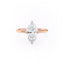 1.58 CT Marquise Cut Solitaire Hidden Halo Setting Moissanite Engagement Ring - crownmoissanite