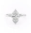 1.58 CT Marquise Cut Solitaire Hidden Halo Setting Moissanite Engagement Ring - crownmoissanite