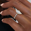 1.58 CT Marquise Cut Solitaire Pave Setting Moissanite Engagement Ring - crownmoissanite