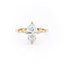 1.58 CT Marquise Cut Solitaire Pave Setting Moissanite Engagement Ring - crownmoissanite