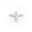 1.58 CT Marquise Cut Solitaire Hidden Halo Setting Moissanite Engagement Ring - crownmoissanite