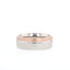 Satin-Finish Two Tone Regular Men's Band - crownmoissanite