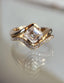 1.0-2.0 CT Asscher Moissanite Solitaire Stacked Bridal Ring Set