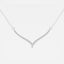0.16 TCW Round Moissanite Diamond Petite Chevron Necklace - crownmoissanite