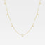 0.63 TCW Round Moissanite Diamond Dangle Necklace - crownmoissanite