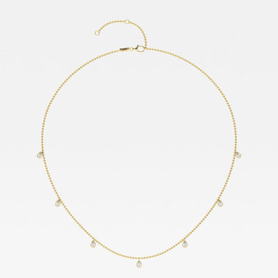 1.0 TCW Pear Moissanite Diamond Dangle Necklace - crownmoissanite