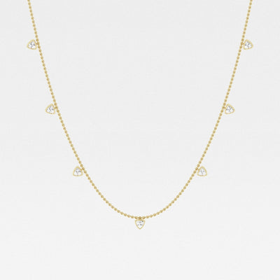 1.40 TCW Trillion Moissanite Diamond Dangle Necklace - crownmoissanite