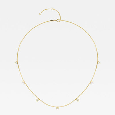 1.40 TCW Trillion Moissanite Diamond Dangle Necklace - crownmoissanite