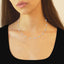 2.80 TCW Marquise & Emerald Moissanite Diamond Bezel Style Necklace - crownmoissanite
