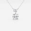 1.33 TCW Round & Heart Moissanite Diamond Two Stone Necklace - crownmoissanite