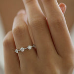 1.0 TCW Round Cut Four Stone Setting Moissanite Engagement Ring - crownmoissanite