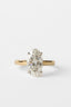 3.0 CT Oval Cut Solitaire Setting Moissanite Engagement Ring