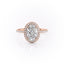 2.10 CT Oval Cut Halo Moissanite Engagement Ring - crownmoissanite