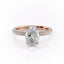 2.10 CT Oval Cut Solitaire 3 Side Pave Set Moissanite Engagement Ring - crownmoissanite