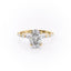 2.10 CT Oval Cut Pave Setting Moissanite Engagement Ring - crownmoissanite