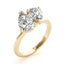 2.50 CT Pear Cut Moissanite Two Stone Engagement Ring