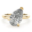 2.0 - 4.0 CT Pear Moissanite Solitaire Engagement Ring